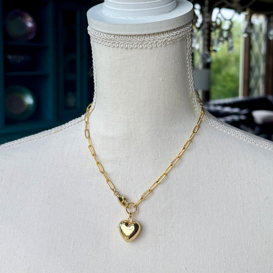 Heart Necklace w/front clasp