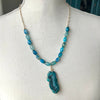 Agate oval bead necklace