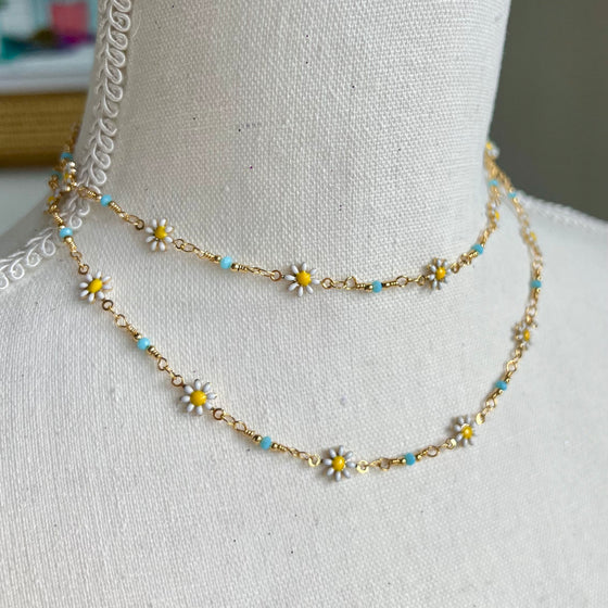 Daisies and Dots necklace