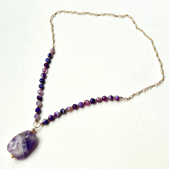 Amethyst and Agate necklace