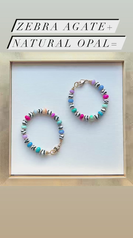 Opal & Dzi Agate bracelet