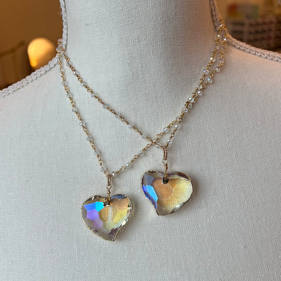 Chrissy Crystal Heart necklace