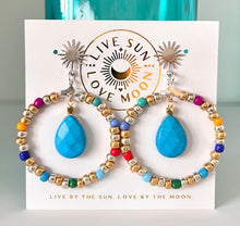  Silver Sun & Magnesite earrings