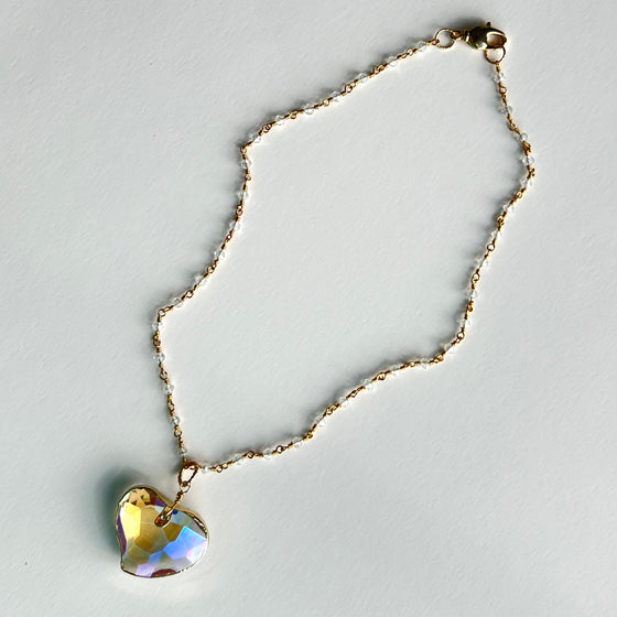 Chrissy Crystal Heart necklace