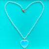 Gemstone Heart necklace- Opalite