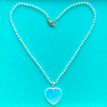  Gemstone Heart necklace- Opalite