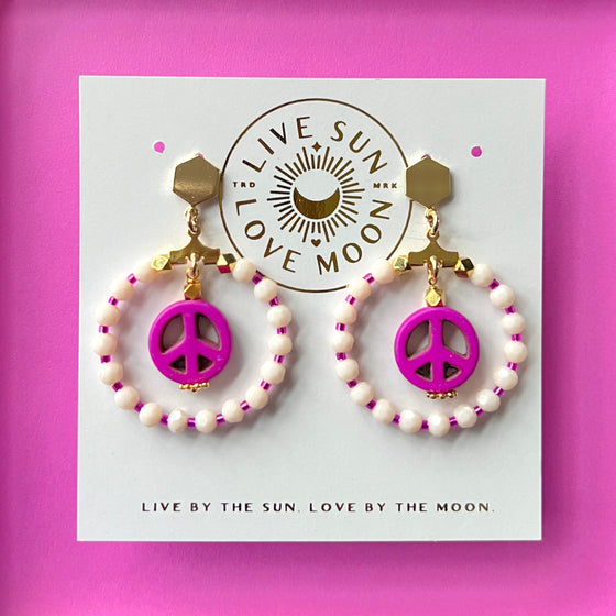 Pink Peace earrings