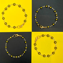  Spirit Daisy bracelet-Black & Marigold