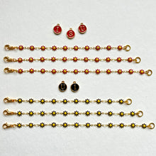  Spirit Daisy bracelet-Red & Marigold