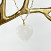 Gemstone Heart necklace- Quartz