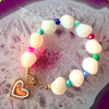 Milk Glass Nugget Bracelet