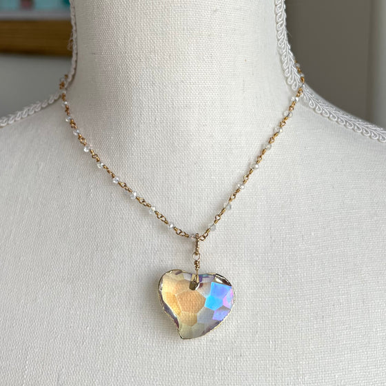 Chrissy Crystal Heart necklace